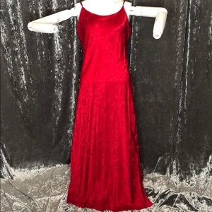 Red Silk Valentines Day slip dress gown